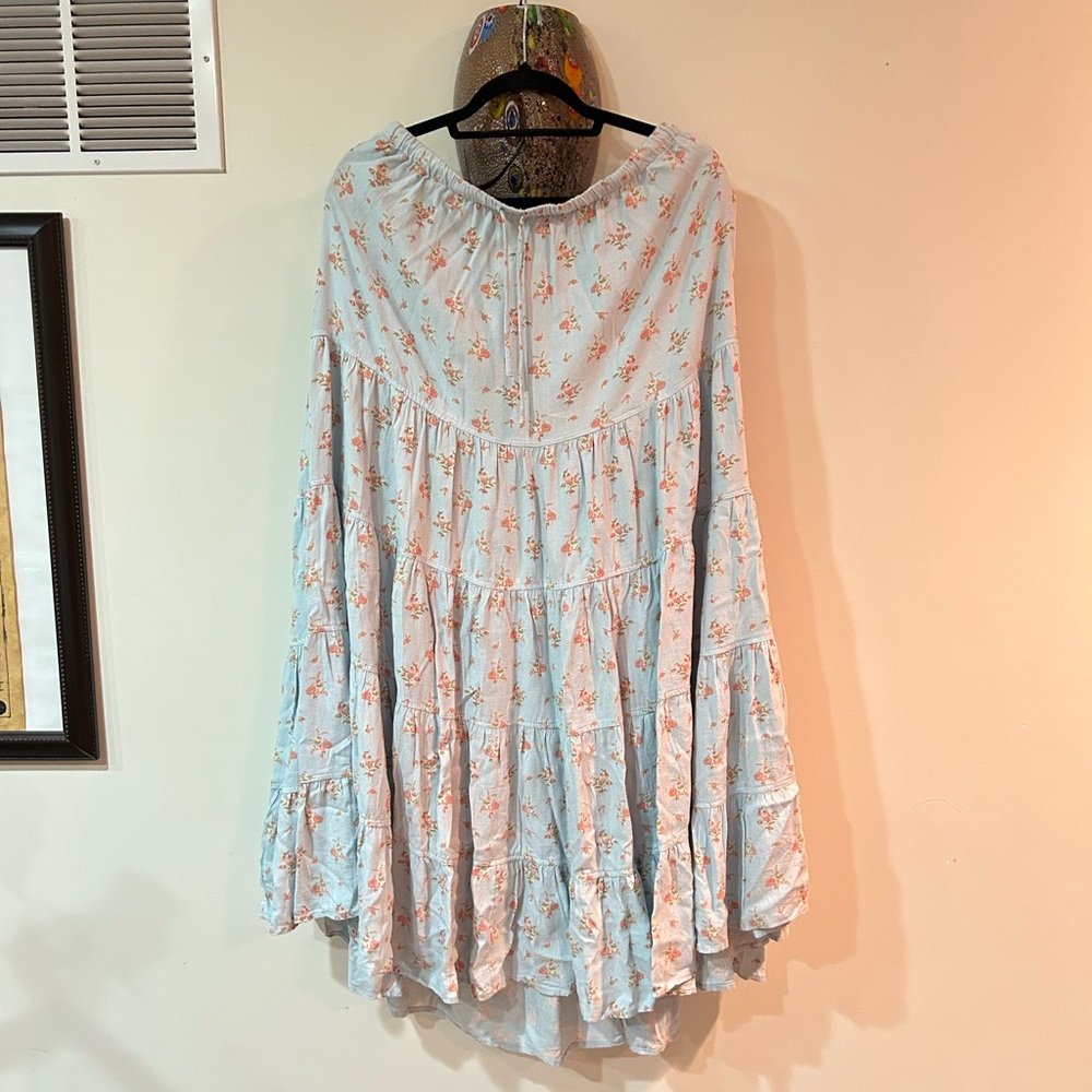 Free People Floral Boho Maxi Skirt